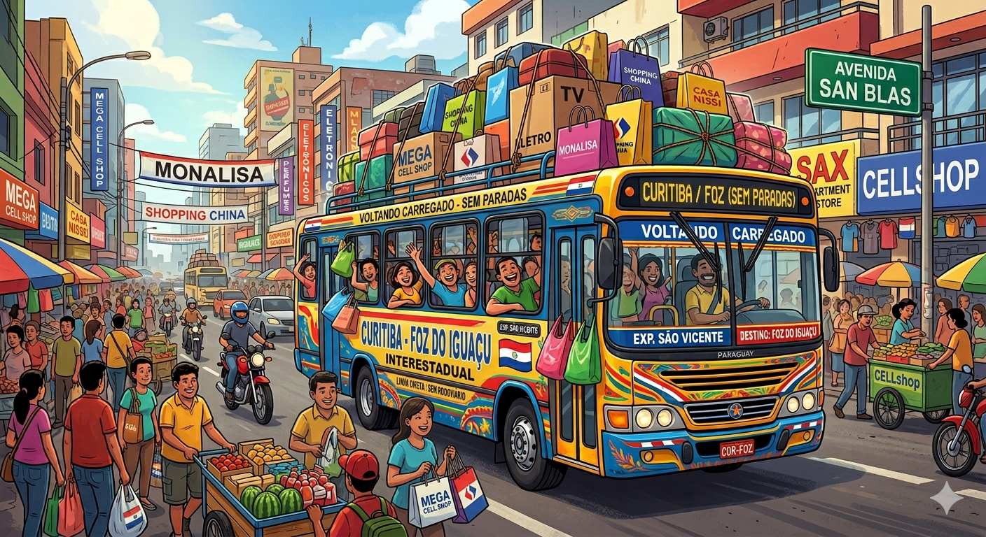 Excursão de Compras ao Paraguai saindo de Curitiba e Região Metropolitana - Ônibus para Ciudad del Este