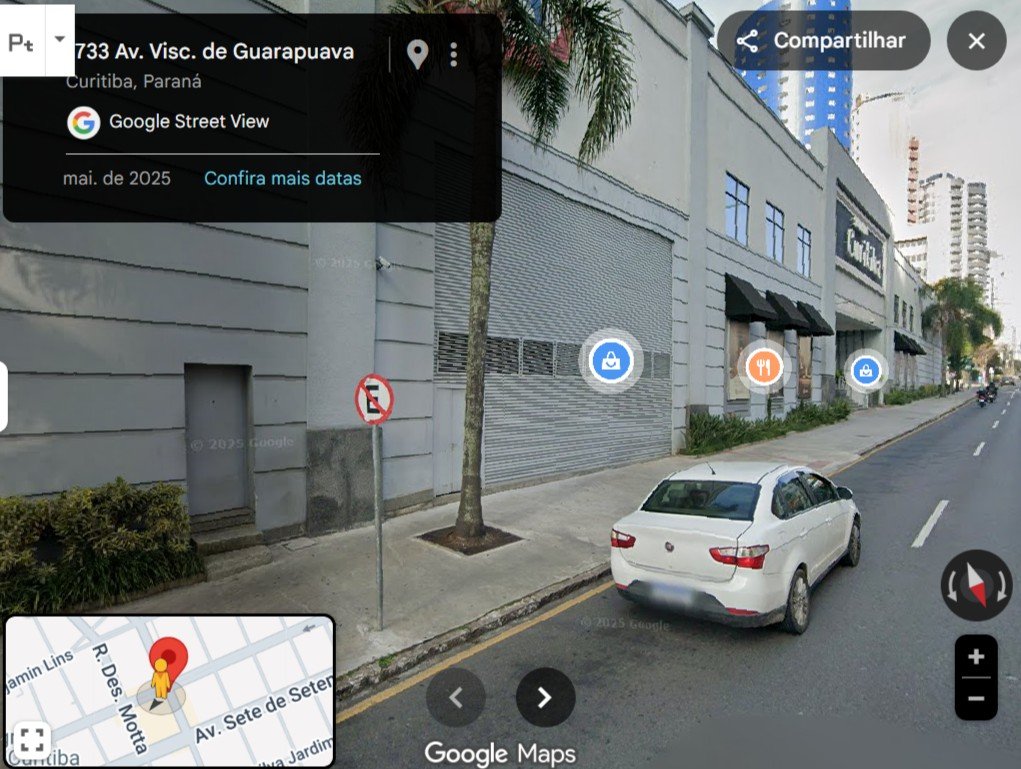 Local de Saída - Av. Visc. de Guarapuava, 3733 - Curitiba - PR - Google Street View